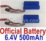 Wltoys 18405 Parts-Lipo Batteries,6.4V 500mAh battery(2pcs),Wltoys 18405 RC Crawler Car Spare Parts Replacement Accessories,1:18 18405 4wd RC rock racing car Parts,On Road Drift Racing Truck Car Parts